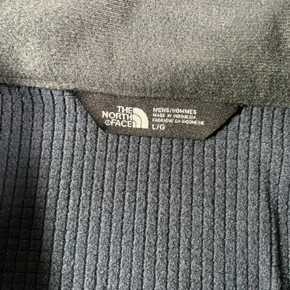 The North Face Mountain Peaks Full Zip Grid Fleece Lined Jacket Mens Large Gray
